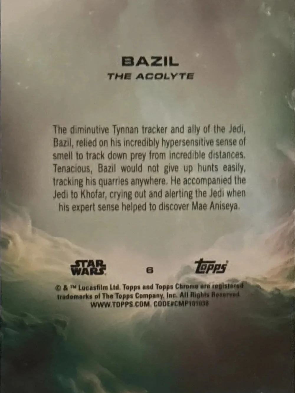 Topps Chrome Star Wars Bazil Trading Card - Picture 2 of 2